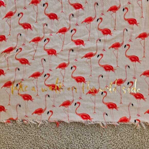 kate spade Flamingoes Scarf Summer Lightweight - Picture 5 of 10